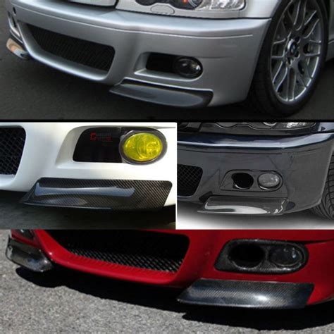 Racing Carbon Fiber Front Splitter Bumper Lip Spoiler For Bmw E46 M3 99