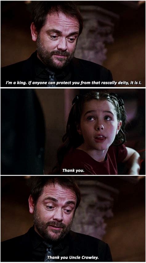 11x03 The Bad Seed [set] Thank You Uncle Crowley Amara And Crowley Supernatural Dean
