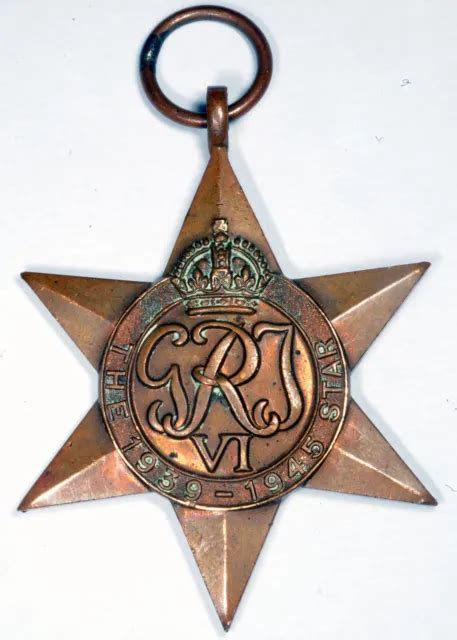Wwii Ww2 Second World War Two 1939 1945 Star British Bronze Medal Eur
