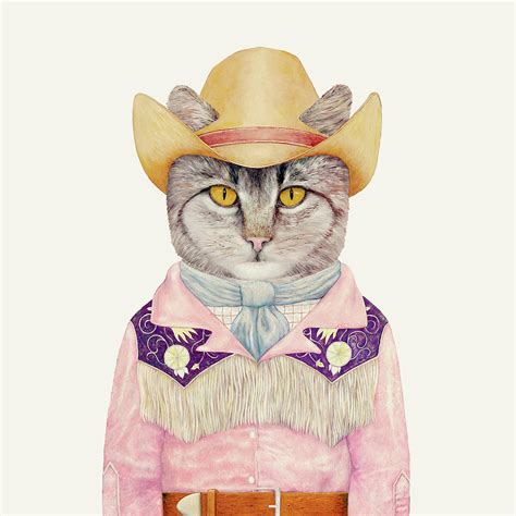 Cowboy Cat Painting By Animal Crew Fine Art America