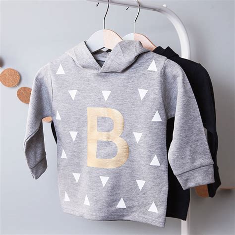 Personalised Initial Childrens Hoodie By Clouds And Currents