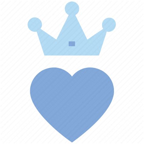 Crown Heart King Love Queen Royal Valentines Day Icon Download