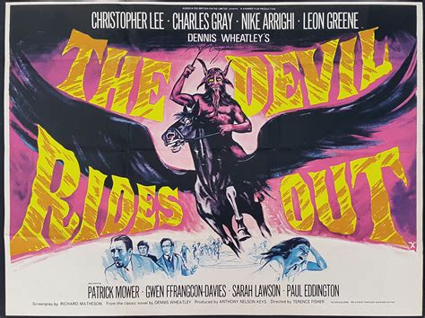 The Devil Rides Out 1968 Hammer Horror Classic Uk Quad Film Poster