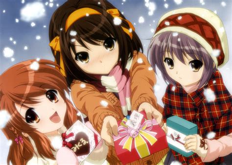 The Melancholy Of Haruhi Suzumiya Girls Presents Wallpaper Hd Anime