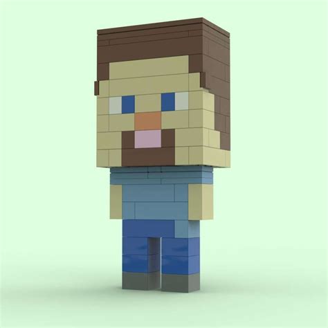 Lego Moc Minecraft Steve By Creater Rebrickable Build With Lego