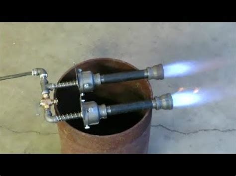 Gas Forge Homemade Dual Burners Youtube