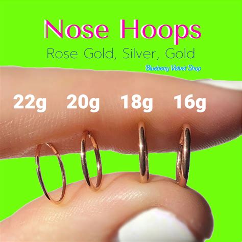 Thin Rose Gold Hoops Rose Gold Nose Hoop Rose Gold Nose Ring Nose Piercing Septum Ring Small