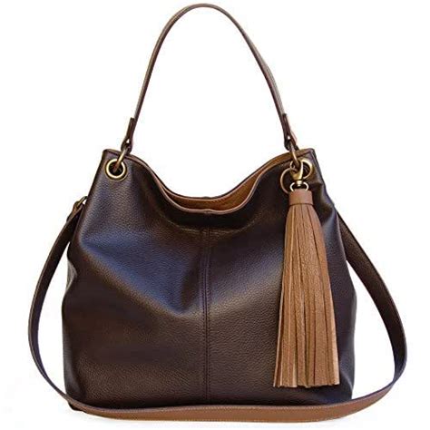 Amazon Com Leather Brown Hobo Handbags For Women Handmade Products