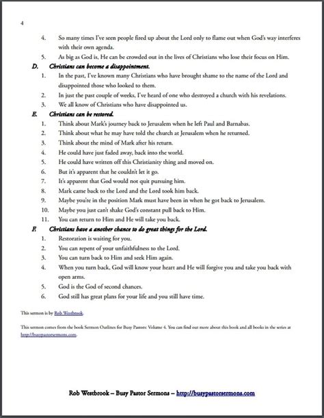 An Annotated Example Of A Sermon Outline In 2021 Free Sermons Bible