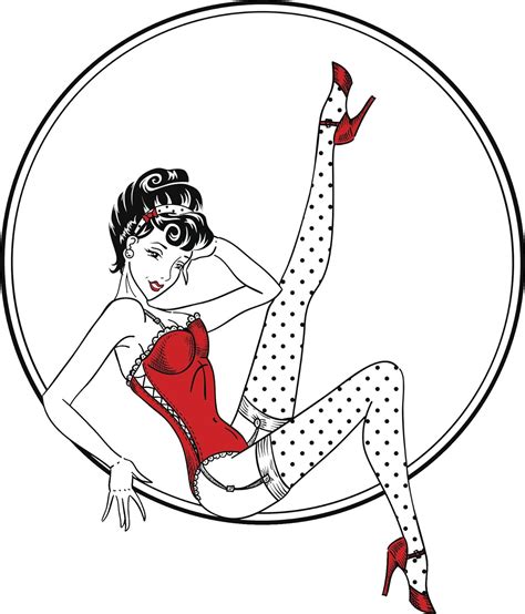 Sexy Vintage Pin Up Girl In Red Lingerie Cartoon Icon Vinyl Sticker 12 Tall