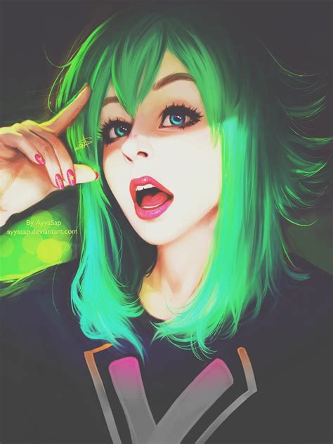 1024x768 Resolution Green Haired Female Anime Character Wallpaper