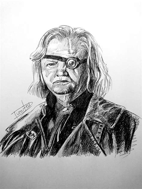 Alastor Mad Eye Moody For Harry Potter In Portrait Draw Graphic Sketch