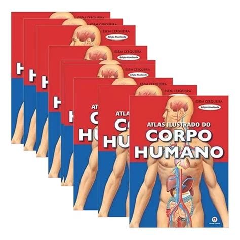 10 Livro Atlas Ilustrado Do Corpo Humano De Estudo Atacado
