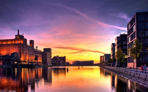 Sunset In The City Hd Desktop Wallpaper Widescreen High Definition