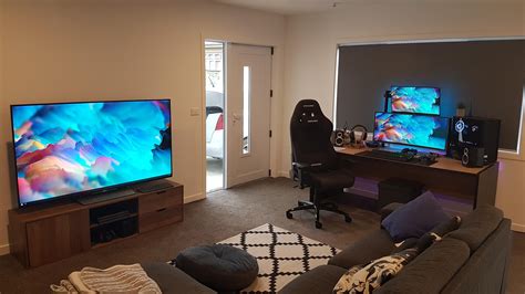 My New Living Room Setup In 2020 Living Room Gaming Setup Living