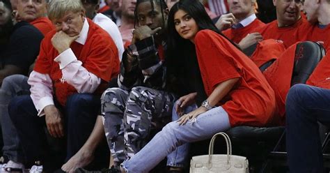 Kylie Jenner Sits Courtside With New Beau Travis Scott As She Puts Tyga