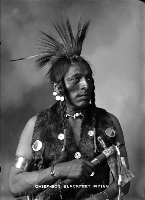 Chief Boy Blackfeet Indian Ca 1900 Native American Peoples North