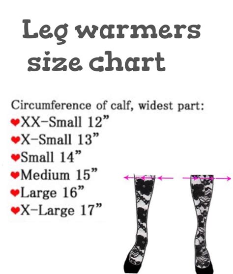 Leg Warmer Size Chart Diy From Home Artofit