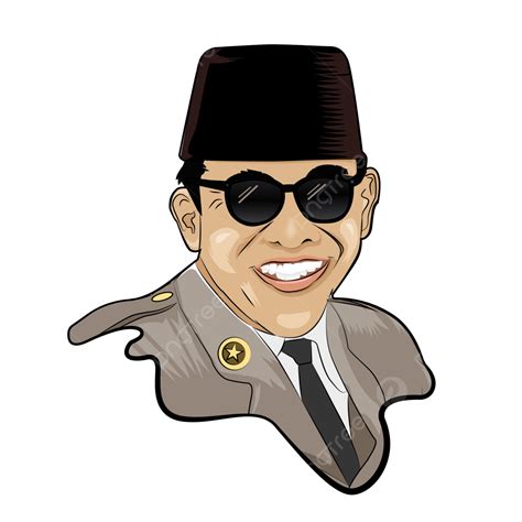 Gambar Close Up Potret Ir Soekarno Presiden Indonesia Yang Tersenyum
