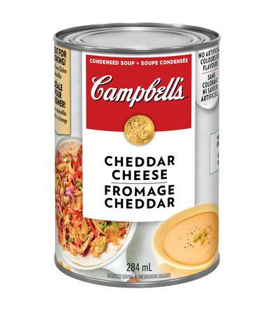 There are 100 calories in 1 serving, 1/2 cup of campbell's condensed cheddar cheese soup. Campbell's Creams Cheddar Cheese | Walmart Canada