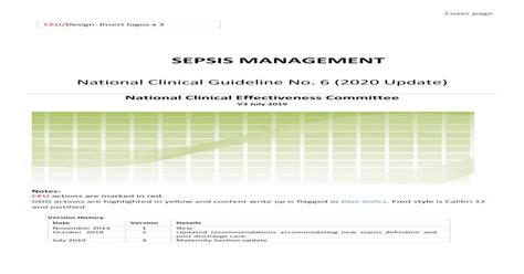 Sepsis Management Hseie · Sepsis Management National Clinical