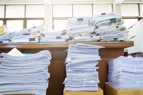 Pile Of Unfinished Paperwork Stock Photo Image Of Office Chaos 73886968