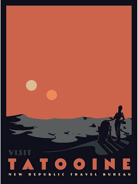 Visit Tatooine Poster By Mathiole Redbubble Star Wars Poster Star