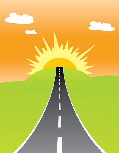 Free Vector Illustration Road To Sunset The Shutterstock Blog