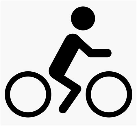 Man Riding A Bicycle Person Riding Bike Icon Hd Png Download