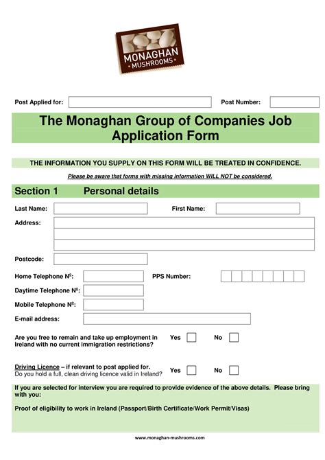 Below are forms commonly associated with employment taxes; 9+ Job Application Form Examples - PDF | Examples