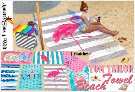 Annetts Sims 4 Welt Tom Tailor Beach Towel Sims Sims 4 The Sims 4