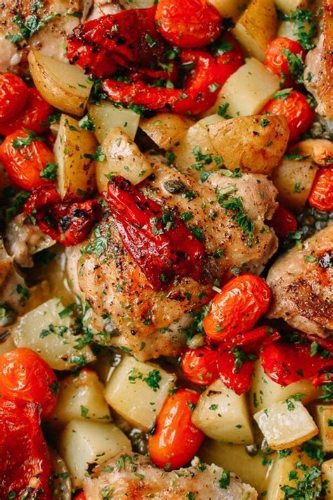 Tyson® fresh boneless skinless chicken thighs, kosher salt, garlic cloves and 1 more. Mediterranean Chicken Thighs | Recipe | Mediterranean ...