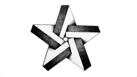 Easy way to draw an impossible 3D star step by step - YouTube