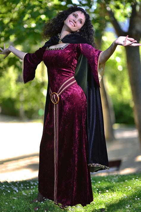 Tangled Mother Gothel Costumemother Gothel Cosplay Dress With Cape Women
