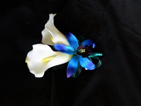 Calla Lily Galaxy Orchid Corsage Real Touch Calla Lilies Etsy