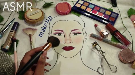 Asmr Maquillando A Un Dibujo De Papel 💌 Youtube