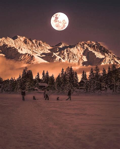 Full Moon In Swiss Alps Switzerland 😍😍😍 Picture By Sennarelax