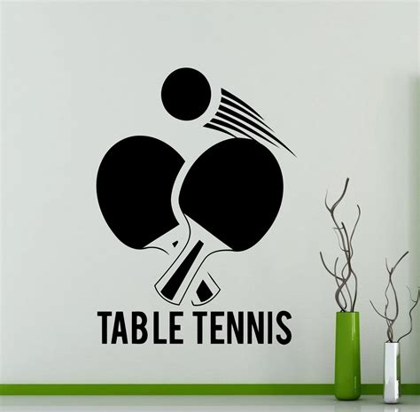 table tennis logo wall sticker sports ping pong vinyl decal