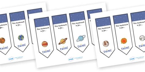 space themed bookmarks bookmark bookmark template space