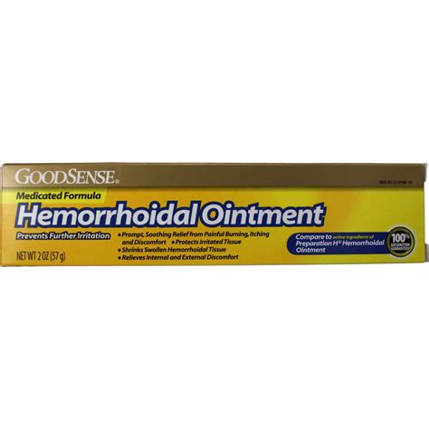 hemorrhoidal ointment medicated formula by goodsense
