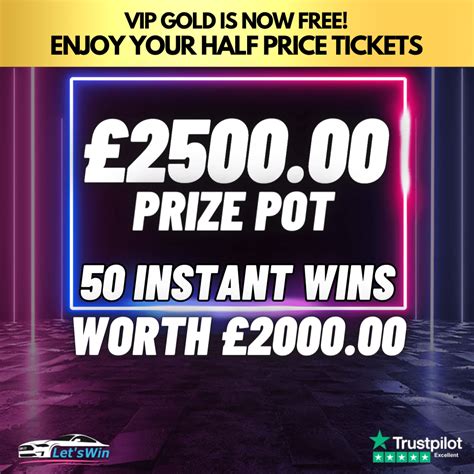 💷 £250000 Prize Pot £50000 On Draw Day 50 Instant Wins 1907