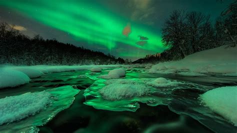 Masaüstü Manzara Doğa Yeşil Aurorae Atmosfer Pembe Aurora