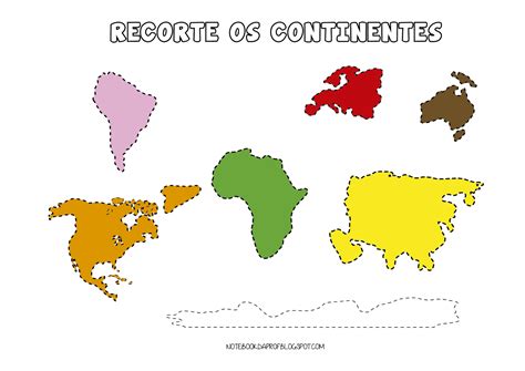 Continentes Para Imprimir Separados Modisedu