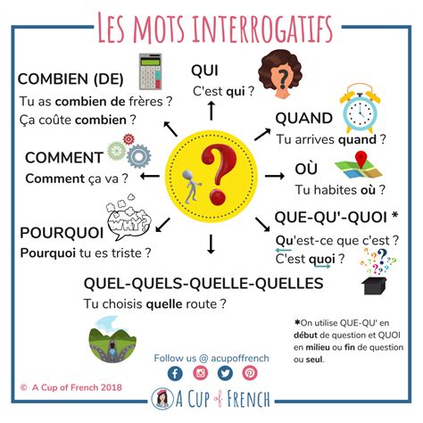Membership A Cup Of French Mots Interrogatifs French Expressions