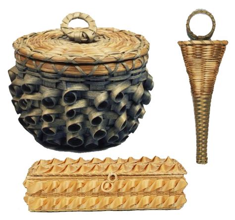 An Old Basket And Other Items Are Shown