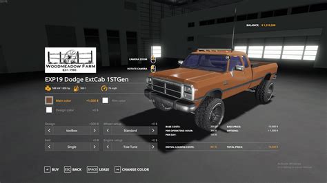 Exp19 Dodge Extcab 1stgen V20 Mod Farming Simulator 2022 19 Mod