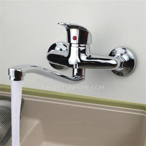 Grifo cocina pared 13 cm. Classic Single Handle Two Holes Wall Mounted Kitchen Faucet