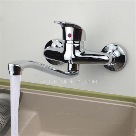 Descubrir una amplia selección de grifos de cocina bricomart |. Classic Single Handle Two Holes Wall Mounted Kitchen Faucet