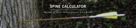 Dynamic Spine Arrow Calculator From 3rivers Archery
