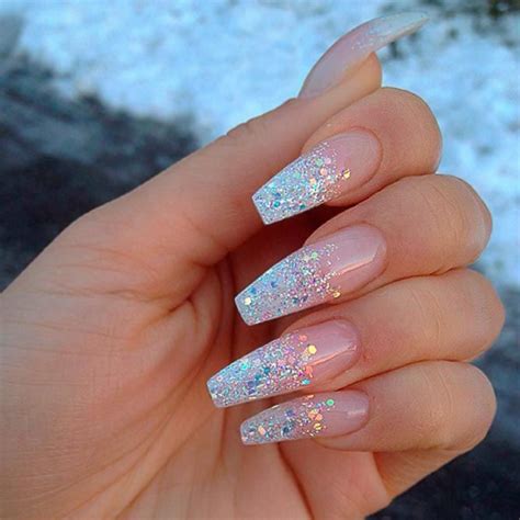 30 Glitter Ombre Nails Ideas To Try Coffin Nails Long Nail Designs